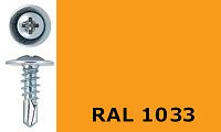 Саморез-клоп с буром 4,2х13 окрашенный, RAL 1033 (георгиново-желтый)